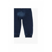 Спортен дънков панталон за бебе момче с моден изтъркан дизайн, син Boboli 64807 4