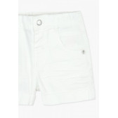 Къси панталони с обърнат подгъв на крачолите за момче, бели Boboli 64810 3