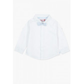 Риза с дълъг ръкав за бебе момче, бяла Boboli 64899 