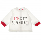 Комплект от 2 части унисекс за бебе с надпис "Dad is my superhero" Chicco 64940 3