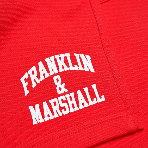 Kъси памучни панталони с лого на крачола за момче Franklin & Marshall 64980 4