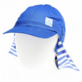 Памучна шапка с периферия за момиче, синя Go sport 65133 