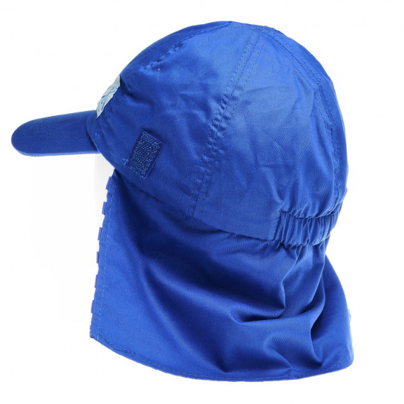 Памучна шапка с периферия за момиче, синя Go sport 65134 2