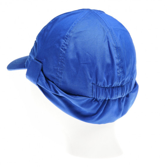 Памучна шапка с периферия за момиче, синя Go sport 65135 3