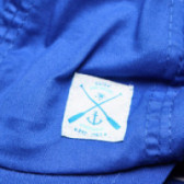 Памучна шапка с периферия за момиче, синя Go sport 65136 4