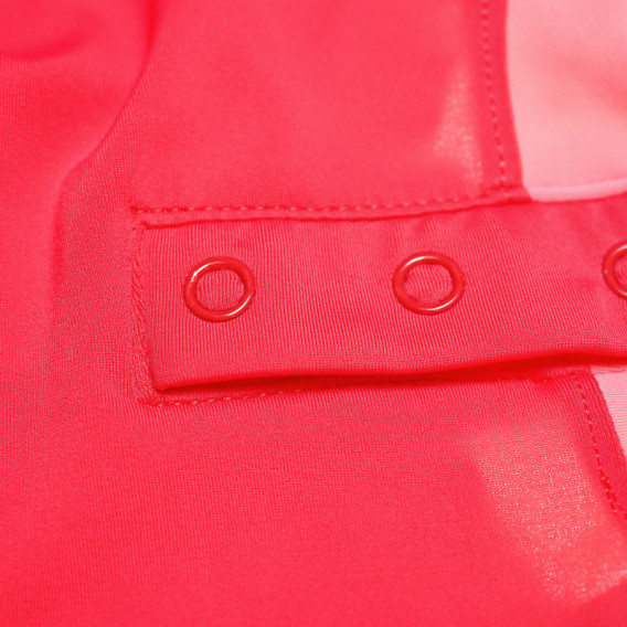 Плажна розова блуза с дълъг ръкав и графичен принт за момиче Wanabee 65217 4