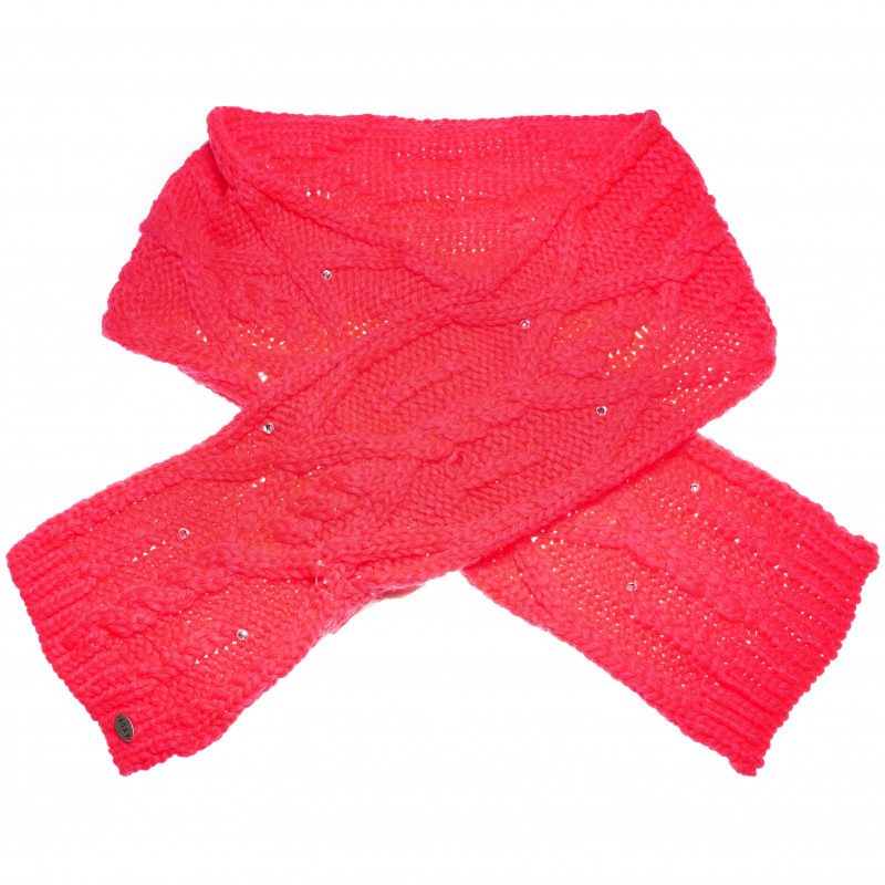 Плетен шал за момиче, червен  66310