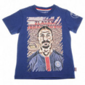 Памучна тениска с весел принт на Златан Абрамович за момче Paris Saint - Germain 66633 