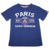 Памучна тениска с емблема и надпис на PSG отпред за момче Paris Saint - Germain 66642 