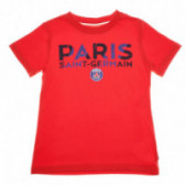 Памучна тениска с емблема на PSG за момче Paris Saint - Germain 66657 