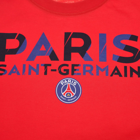 Памучна тениска с емблема на PSG за момче Paris Saint - Germain 66665 4