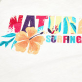 Памучна тениска с флорални надписи за момиче Up 2 glide 66693 2