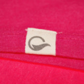 Розова тениска със сребърен надпис и къс ръкав за момиче Up 2 glide 66723 4