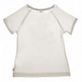 Бяла памучна тениска със снимка и къс ръкав за момиче Danskin 66792 2