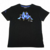 Памучна тениска с принт логото на марката отпред за момче KAPPA 66850 
