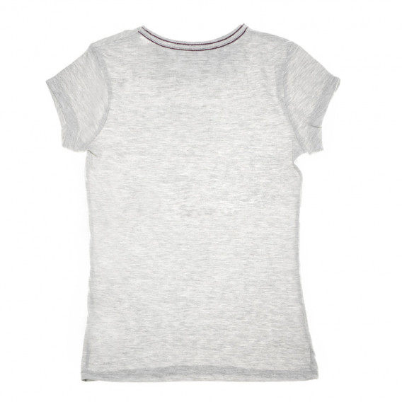 Тениска с надпис LA TEAM 68 с къс ръкав за момиче Soft 66950 2