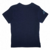 памучна блуза със синьо лого на марката за момче KAPPA 67174 2