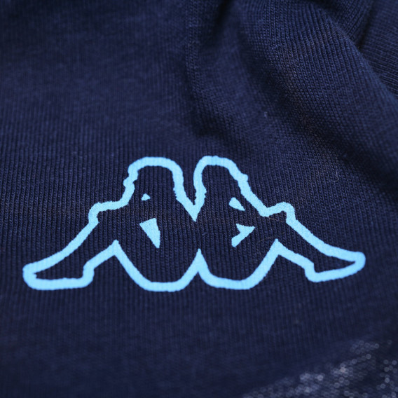 памучна блуза със синьо лого на марката за момче KAPPA 67179 4