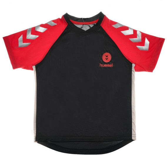 червено-черна спортна тениска за момче Hummel 67936 