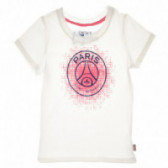 Памучна блуза с лого на ПСЖ с къс ръкав за момиче Paris Saint - Germain 67975 