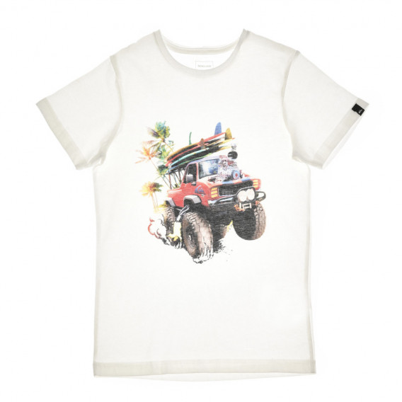  памучна тениска с принт камион за момче Quiksilver 68075 