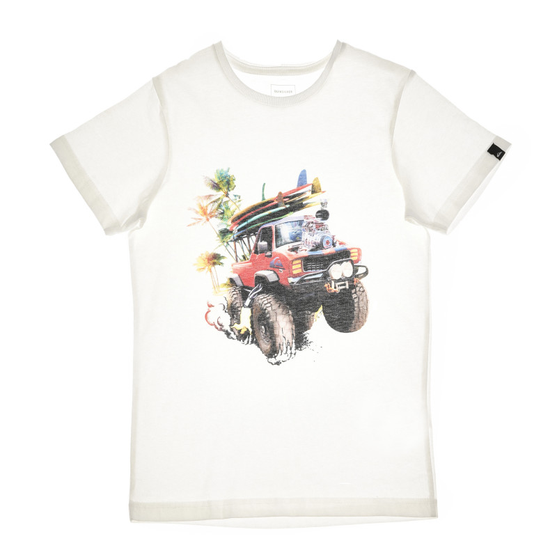  памучна тениска с принт камион за момче  68075