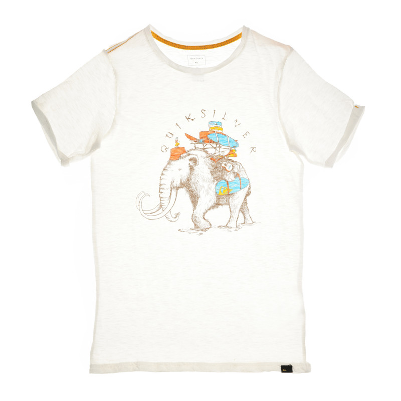 памучна тениска с принт на слон за момче  68082