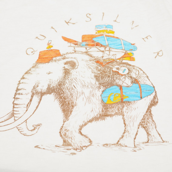 памучна тениска с принт на слон за момче Quiksilver 68084 3