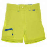 Къси панталони за момче със син цип и лого на марката Wanabee 68189 