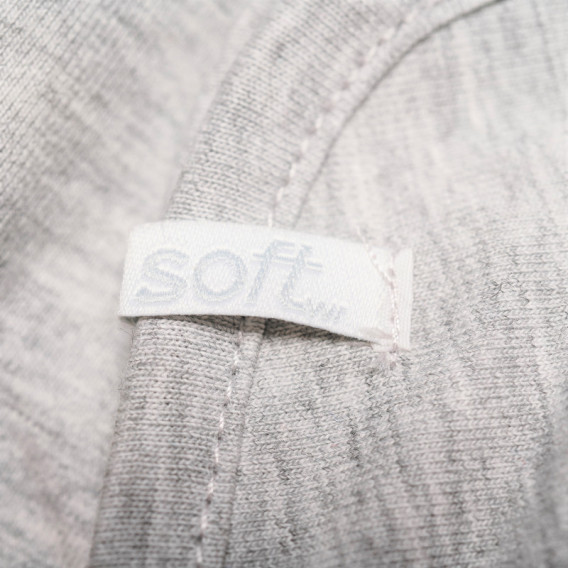 Памучни къси панталони за момиче, сиви Soft 68380 4