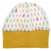 шапка , органик памук за момиче на цветни капки NINI 68797 2