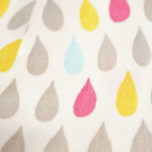 шапка , органик памук за момиче на цветни капки NINI 68799 4