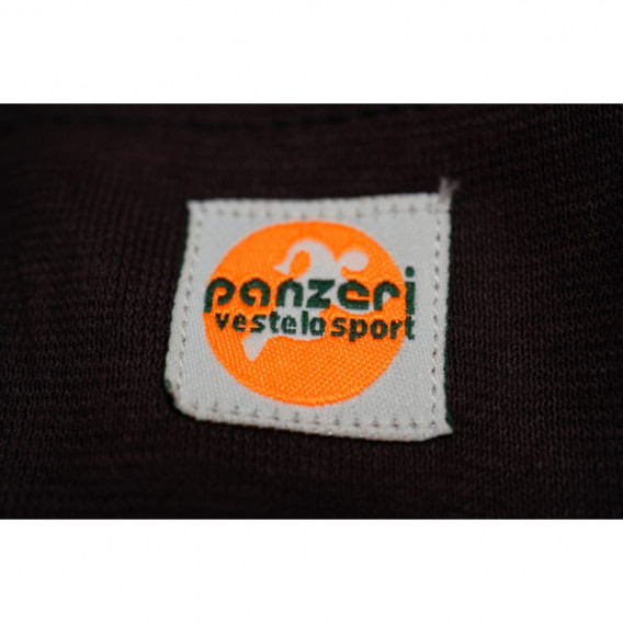 Памучни дълги спортни панталони за момче с логото на марката, кафяви Panzeri 68890 4