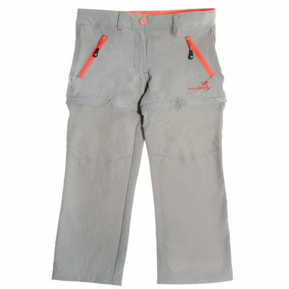Дълги спортни панталони унисекс с оранжеви ципове Wanabee 69264 