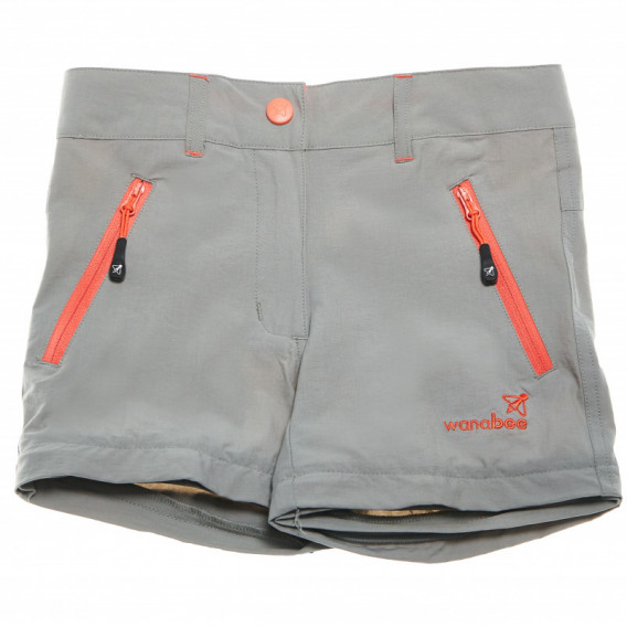 Дълги спортни панталони унисекс с оранжеви ципове Wanabee 69267 3