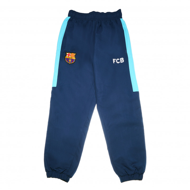Дълги спортни панталони за момче с апликация на FCB  69455