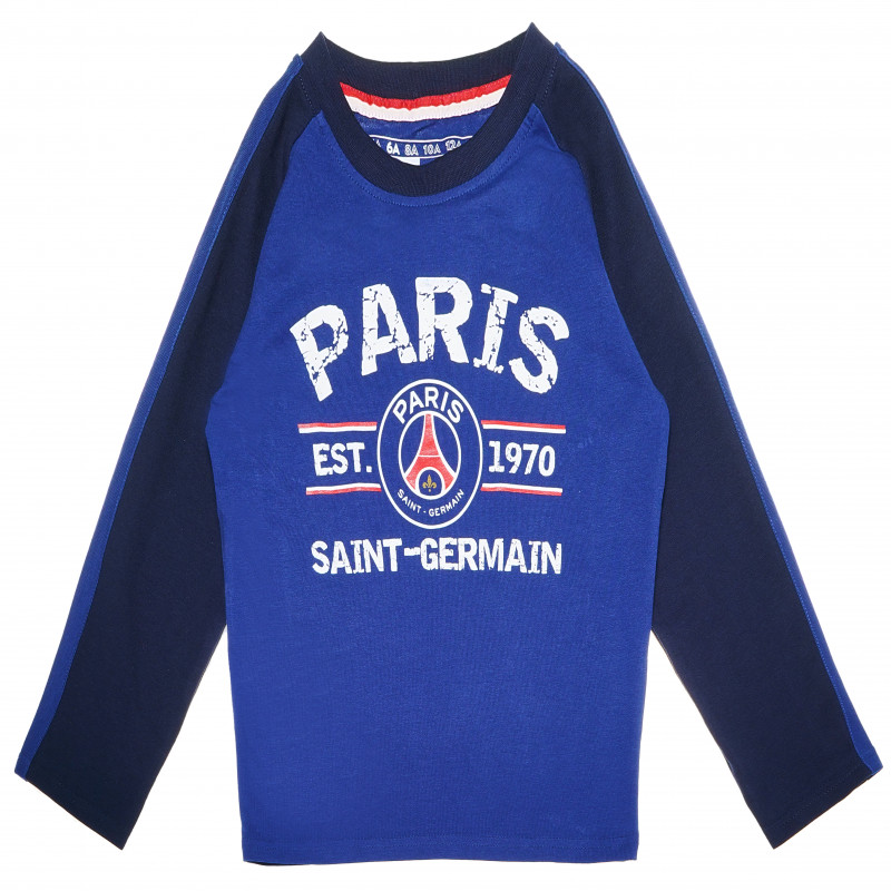 Paris Saint - Germain памучна блуза с дълъг ръкав за момче  69793