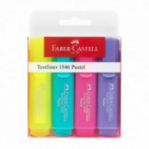 Комплект маркери, пастел, 4 цвята Faber Castell 70360 
