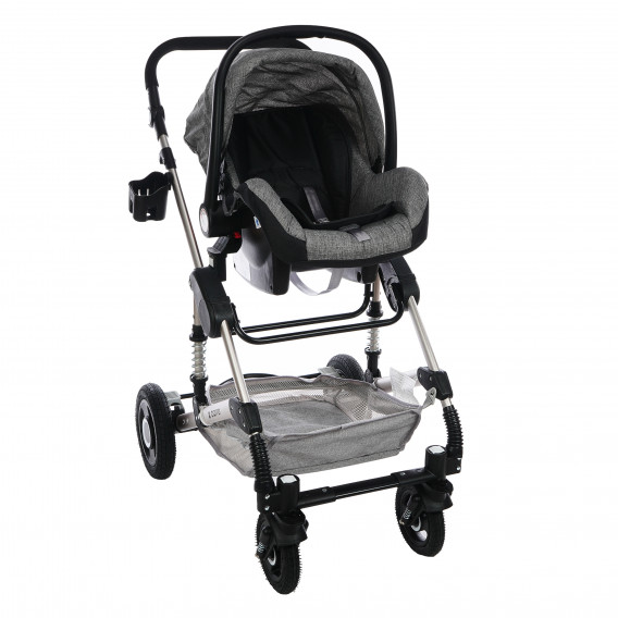 Комбинирана детска количка FONTANA 3 в 1 с швейцарска конструкция и дизайн, сива ZIZITO 71940 9