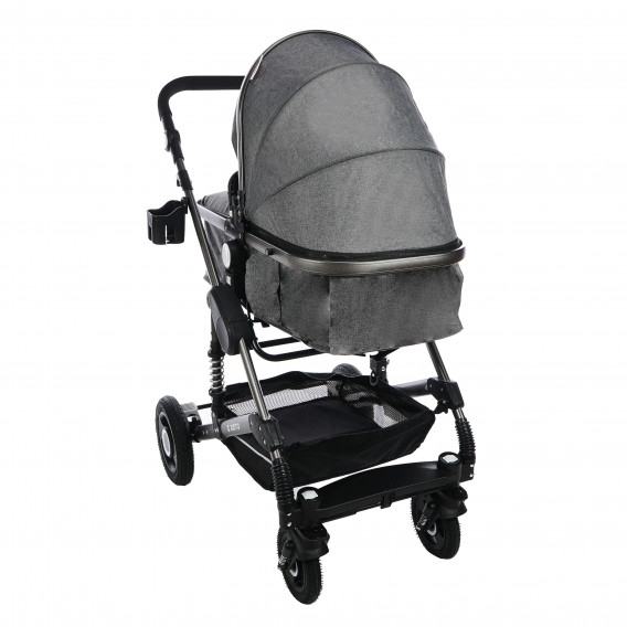 Комбинирана детска количка FONTANA 3 в 1 с швейцарска конструкция и дизайн, сива ZIZITO 71952 21