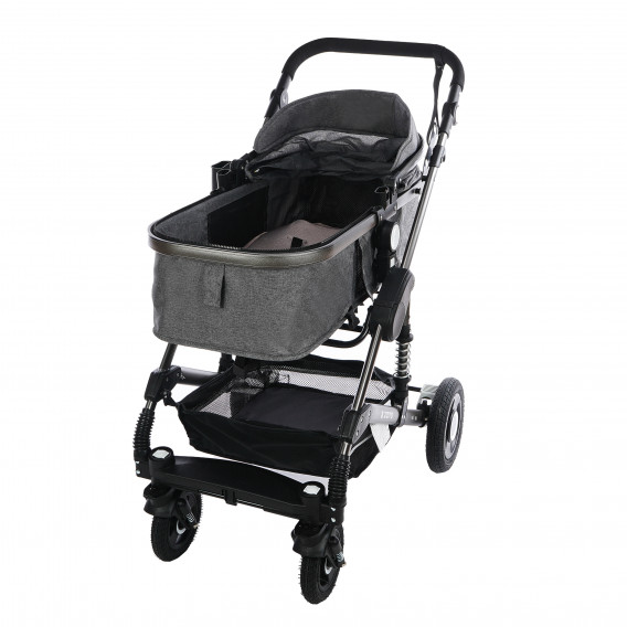 Комбинирана детска количка FONTANA 3 в 1 с швейцарска конструкция и дизайн, сива ZIZITO 71954 23
