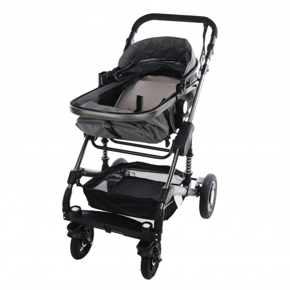 Комбинирана детска количка FONTANA 3 в 1 с швейцарска конструкция и дизайн, сива ZIZITO 71955 24