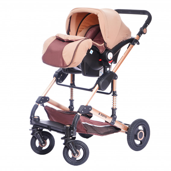 Комбинирана детска количка FONTANA 3 в 1 с швейцарска конструкция и дизайн, бежов ZIZITO 71990 8