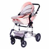 Комбинирана детска количка FONTANA 3 в 1 с швейцарска конструкция и дизайн, розова ZIZITO 72006 9