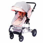 Комбинирана детска количка FONTANA 3 в 1 с швейцарска конструкция и дизайн, розова ZIZITO 72007 10