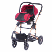 Комбинирана детска количка FONTANA 3 в 1 с швейцарска конструкция и дизайн, червена ZIZITO 72025 13