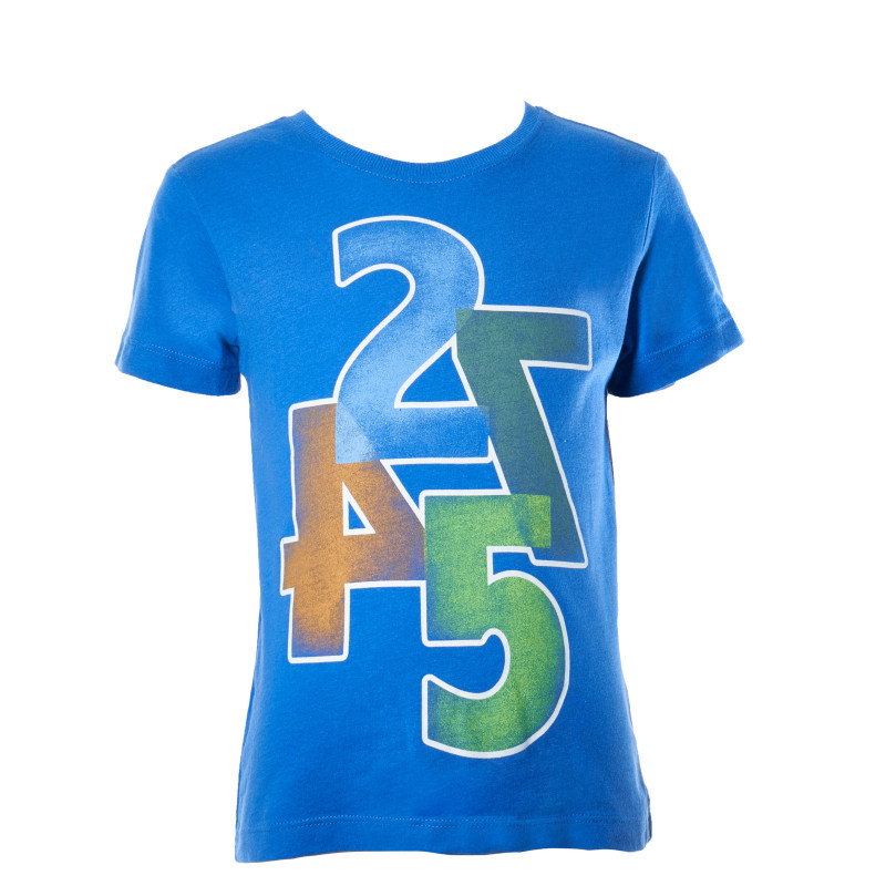 Памучна тениска с щампа числа за момче  7240