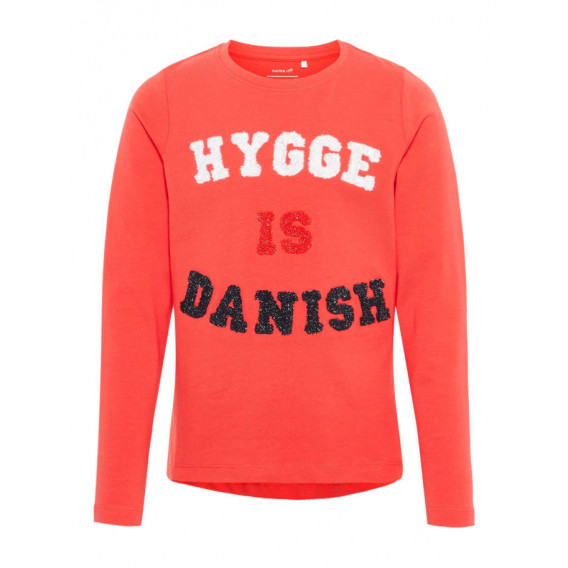 Тениска с дълъг ръкав HYGGE IS DANISH Name it 72700 