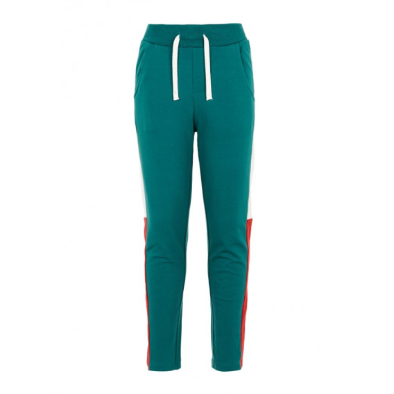 Памучен спортен панталон унисекс, зелен Name it 72706 
