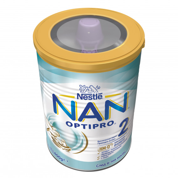 Преходно мляко за кърмачета NAN Optipro 2, 6+ месеца, кутия 400 гр. Nestle 72934 5